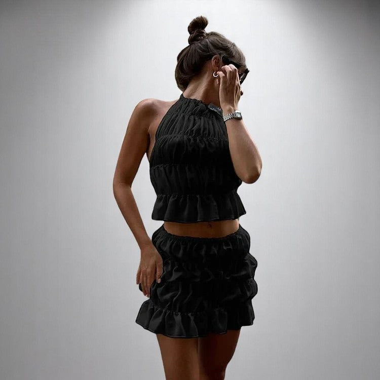 Monelle™ | Pleated Backless Two-Piece Set