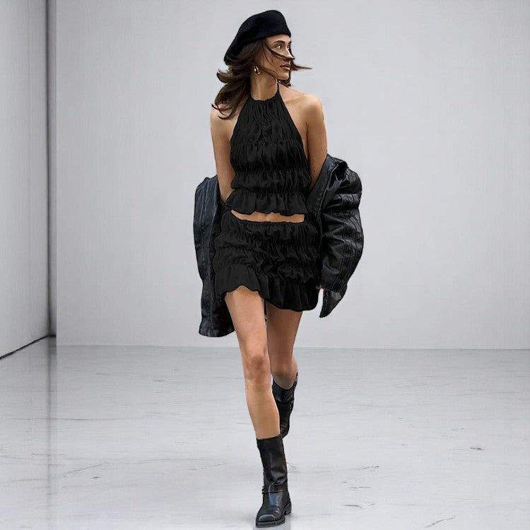 Monelle™ | Pleated Backless Two-Piece Set