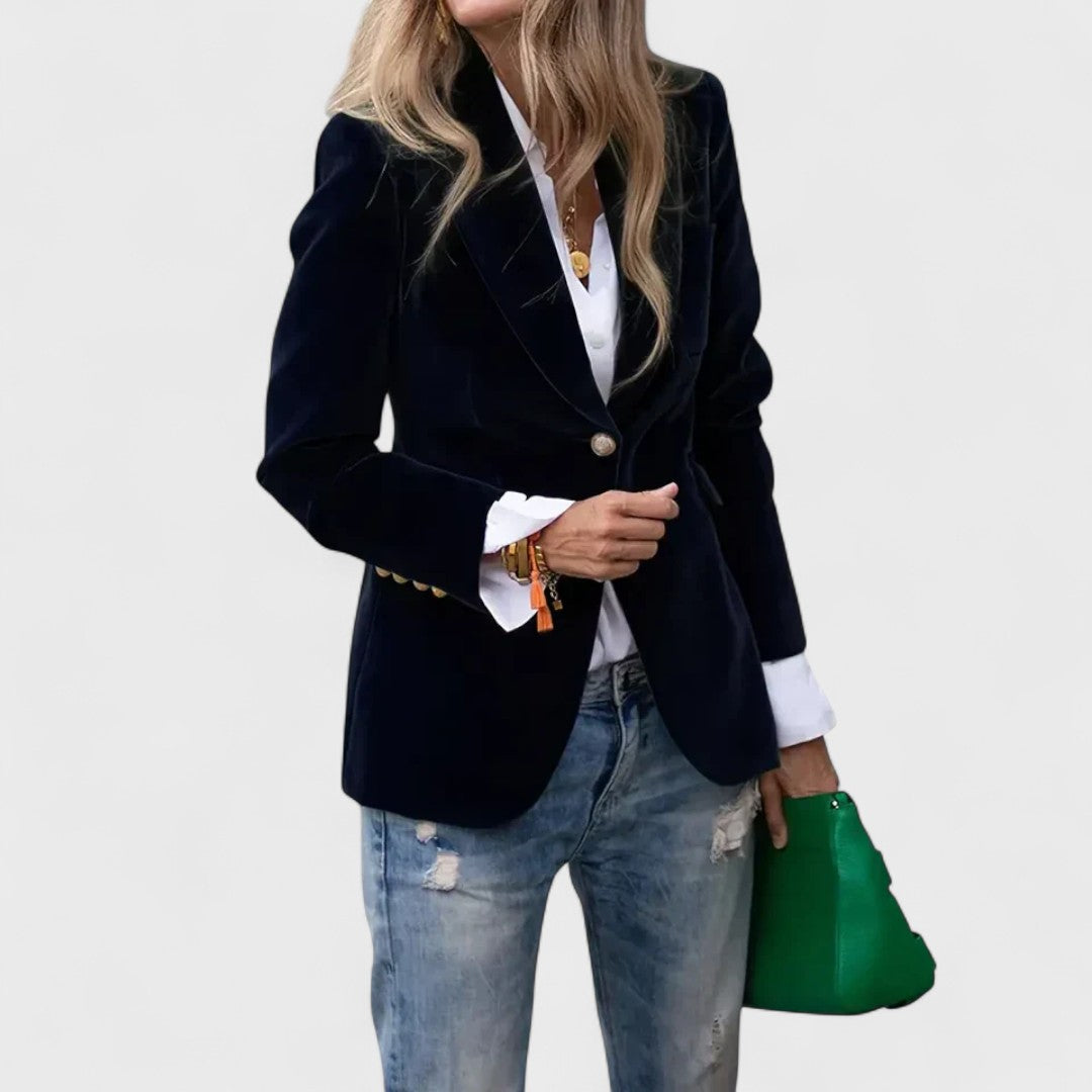 Julisse™ | Elegant Velvet Blazer