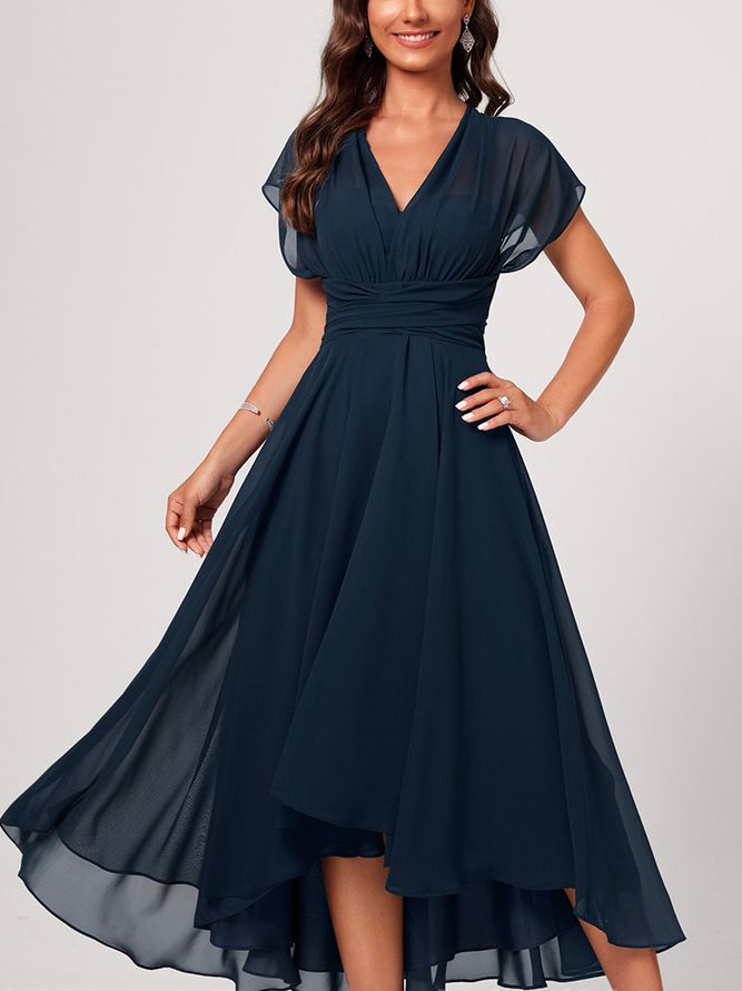 Julia | Flowing Evening Dress with V-Neck
