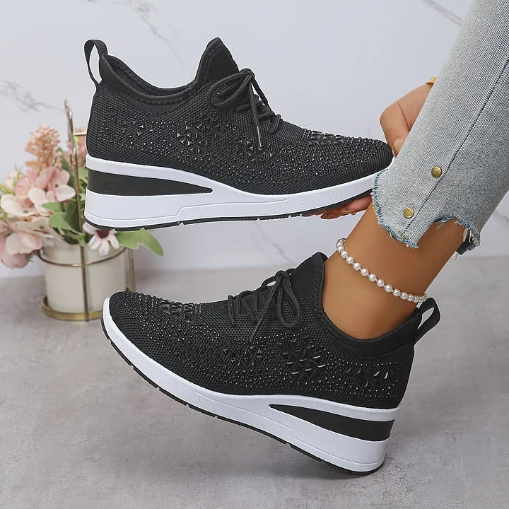 Joyce | Orthopedic Sneakers with Sparkling Rhinestones