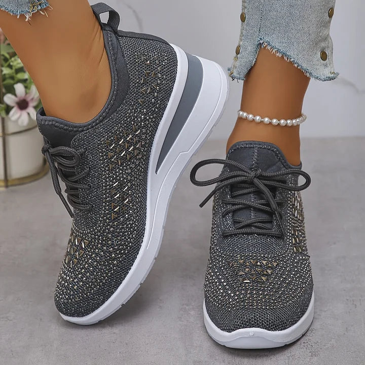 Joyce | Orthopedic Sneakers with Sparkling Rhinestones