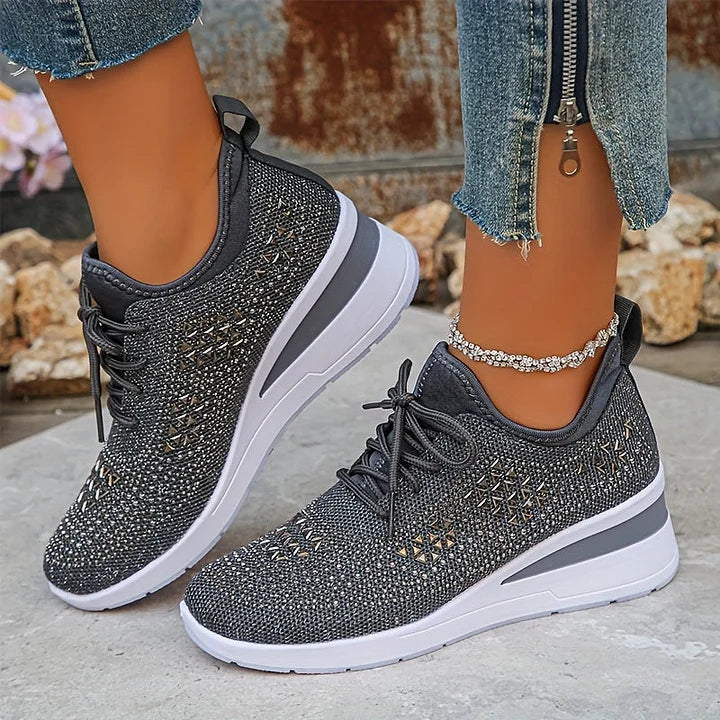 Joyce | Orthopedic Sneakers with Sparkling Rhinestones