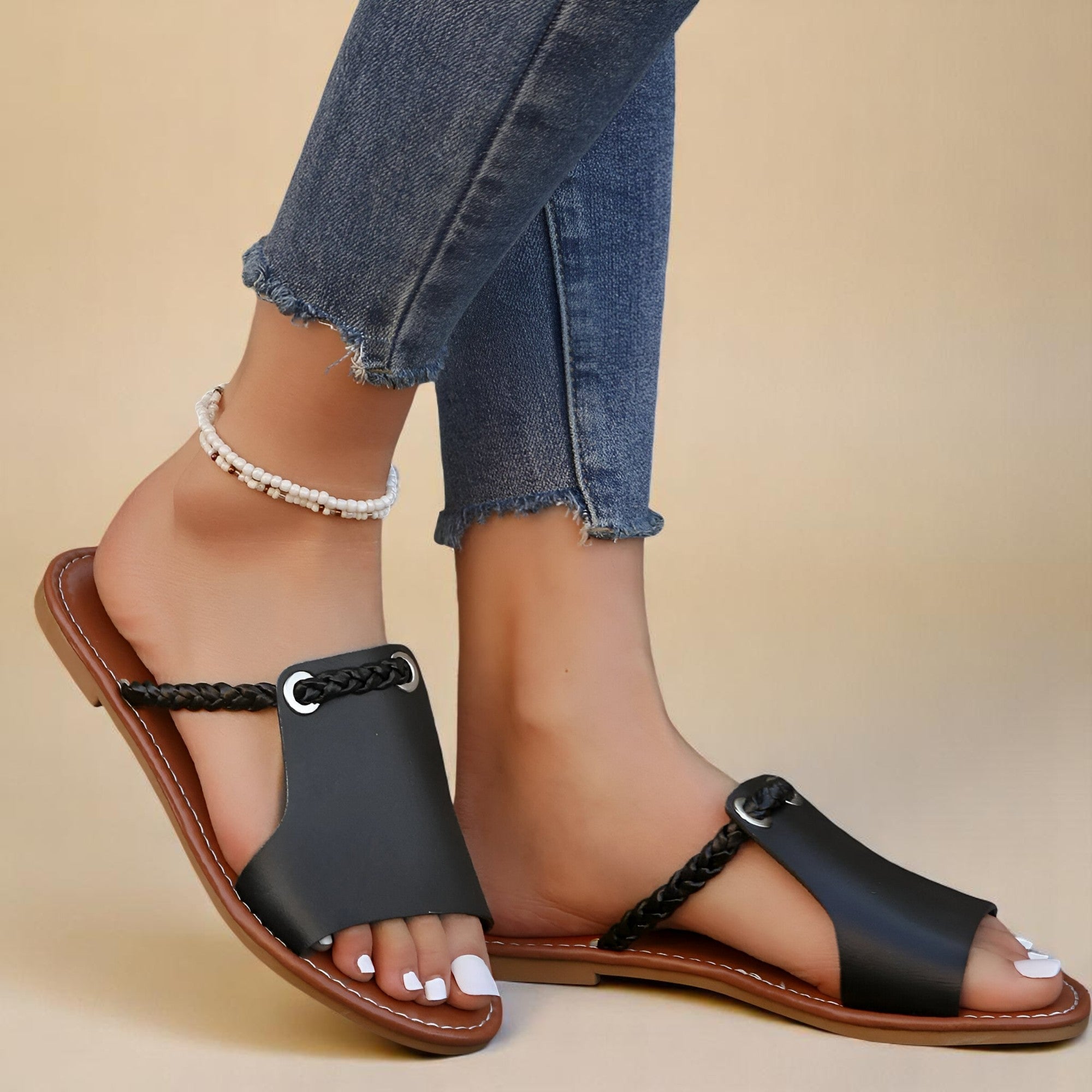 Monelle™ | Braided Slide Sandals