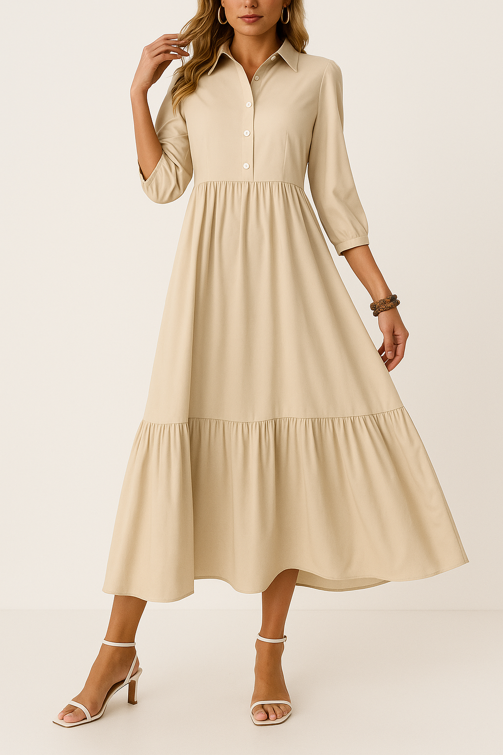 Monelle | Flowing Shirt Dress