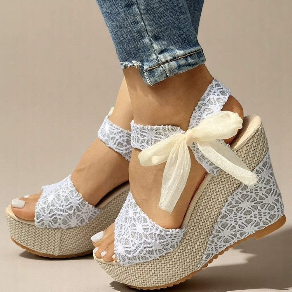 Monelle™ | Lace Bow Sandals