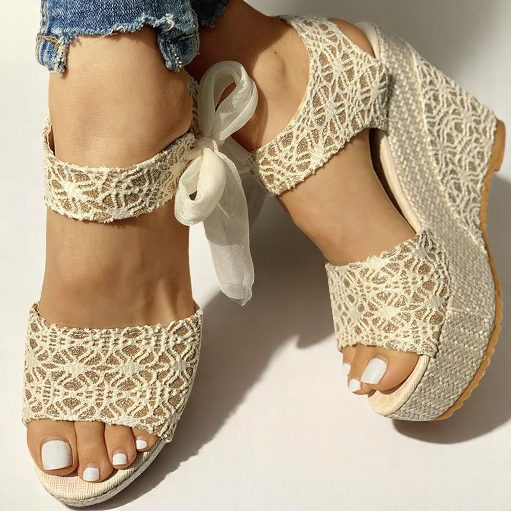 Monelle™ | Lace Bow Sandals