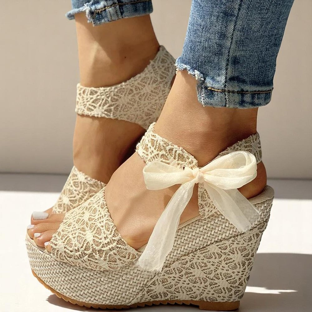 Monelle™ | Lace Bow Sandals