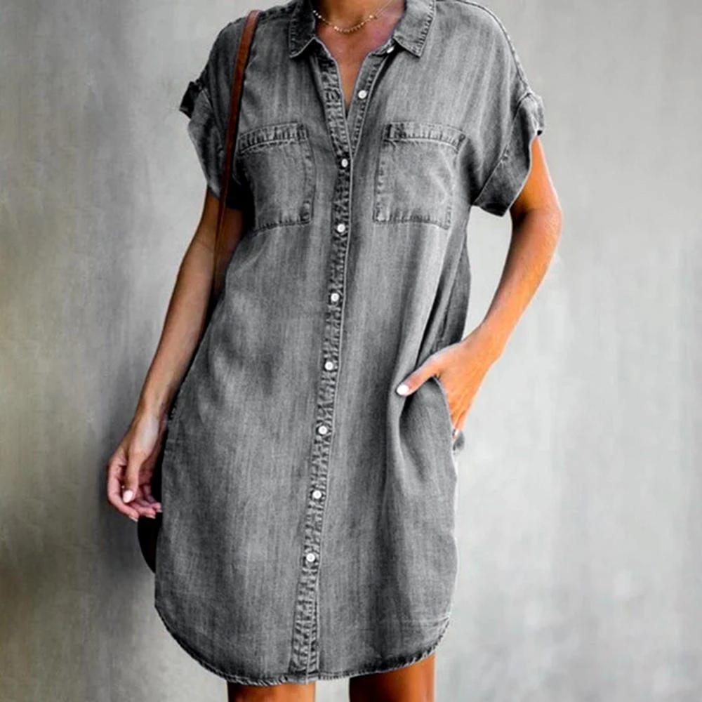 Monelle | Modern Denim Shirt Dress