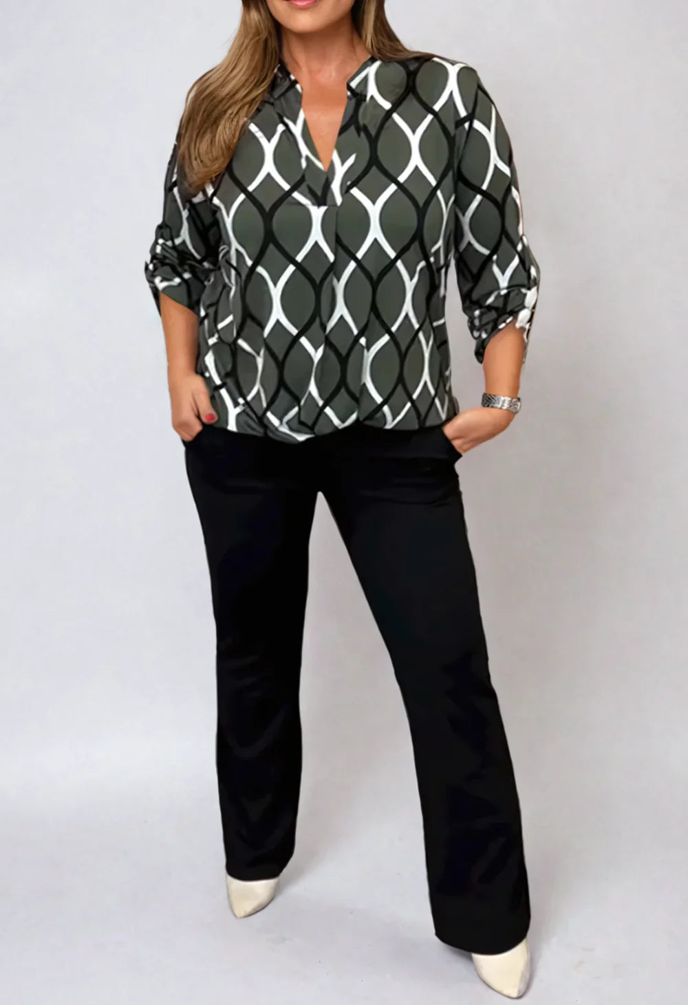 Erin™ | Casual Long-Sleeved Blouse with Elegant Pattern