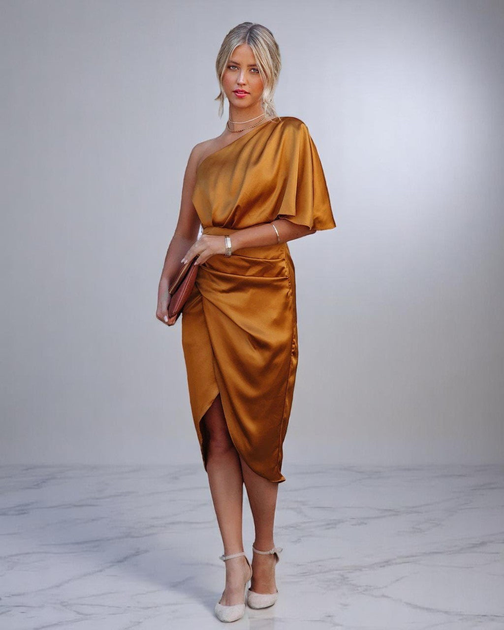Monelle™ | Elegant One-Shoulder Dress