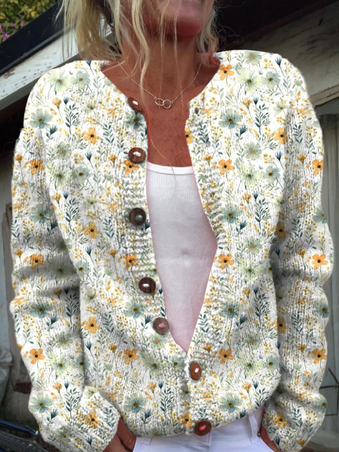 Rose™ | Autumn Pattern Cardigan