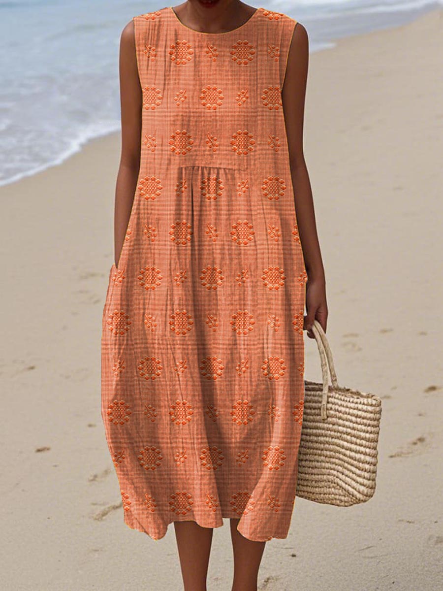 Kiona | Elegant Cotton Dress With Pockets