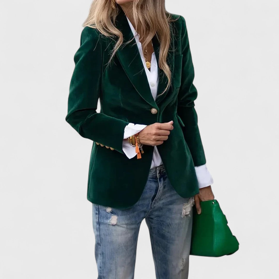 Julisse™ | Elegant Velvet Blazer