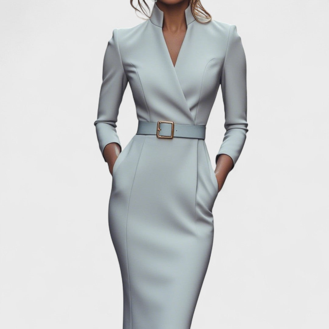 Estelle™ | The Belted Power Maxi Dress