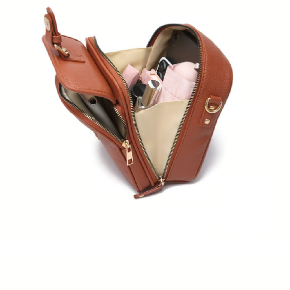Crystal | Classic Leather Crossbody Bag