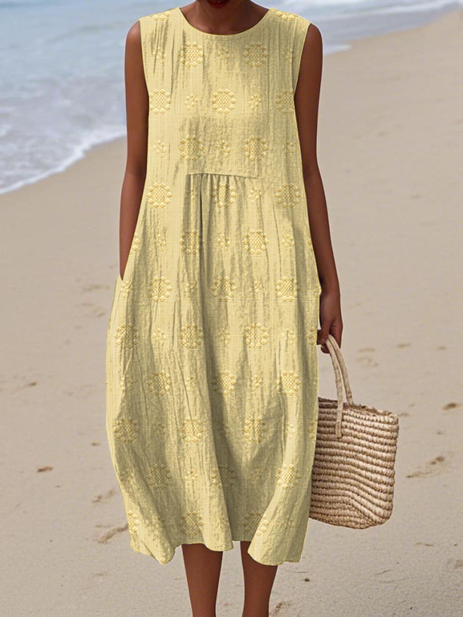 Kiona | Elegant Cotton Dress With Pockets