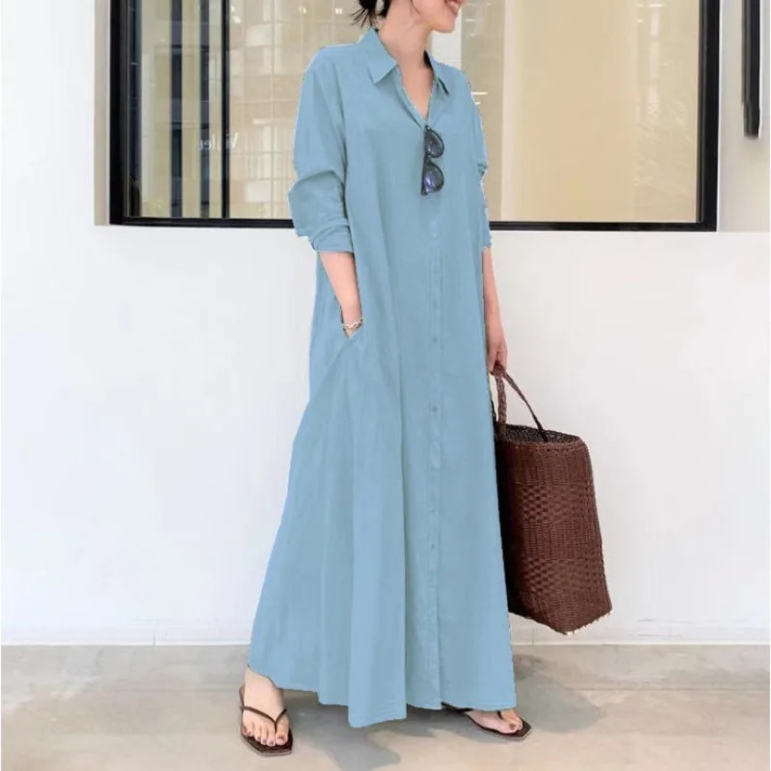 Carmen | Soft Cotton Shirt Dress