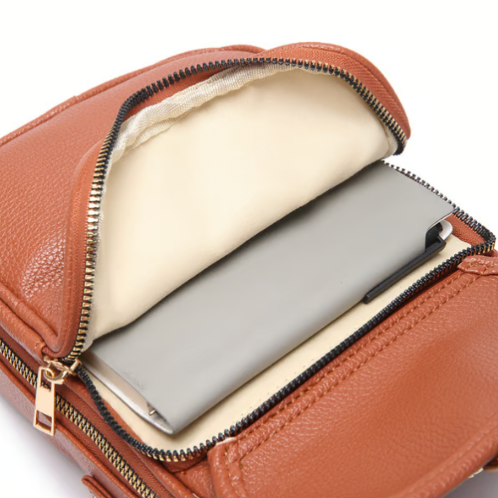Crystal | Classic Leather Crossbody Bag