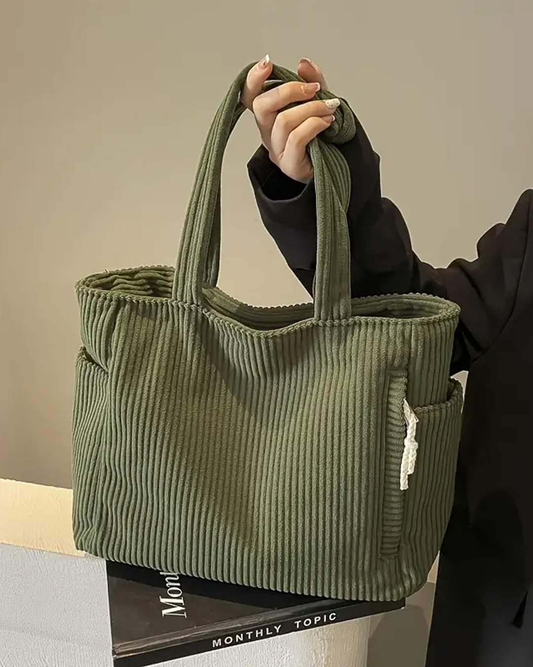Mary | Ribbed Bag with Cord Detail
