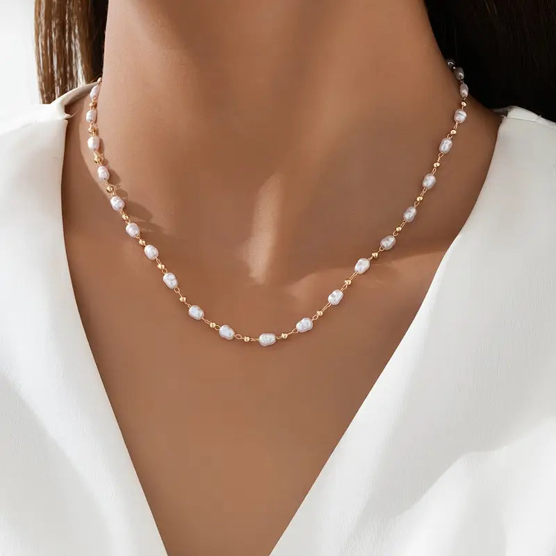 Golden Pearl Necklace | Minority Mental Health Awareness Month