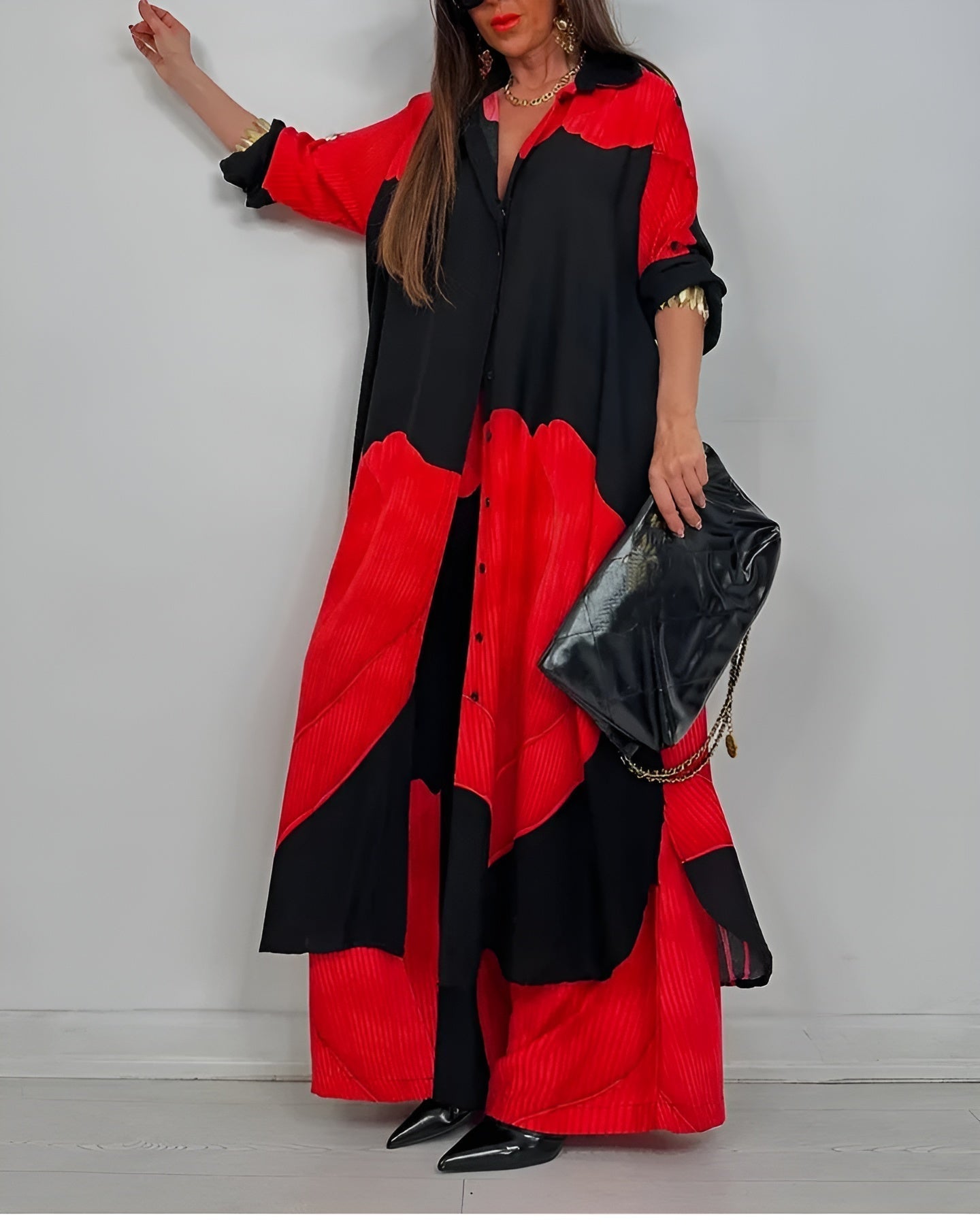 Skye | Trendy Patchwork Top & Pants Set