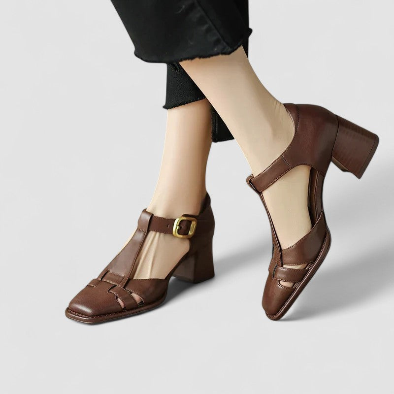Scarlett™ | Orthopedic T-Strap Block Heels