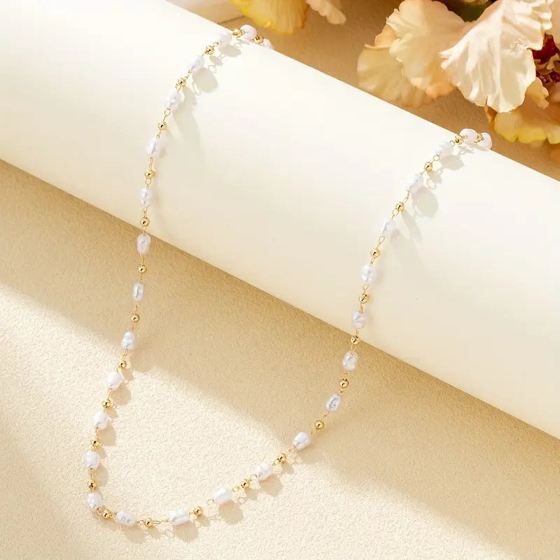 Golden Pearl Necklace | Minority Mental Health Awareness Month