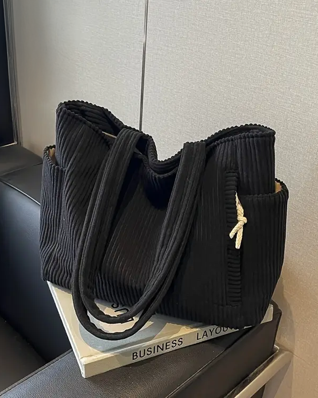 Mary | Ribbed Bag with Cord Detail
