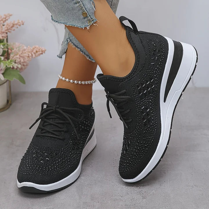 Joyce | Orthopedic Sneakers with Sparkling Rhinestones