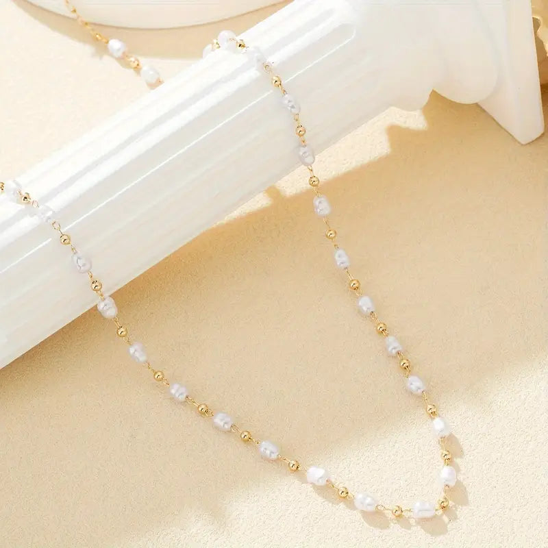 Golden Pearl Necklace | Minority Mental Health Awareness Month