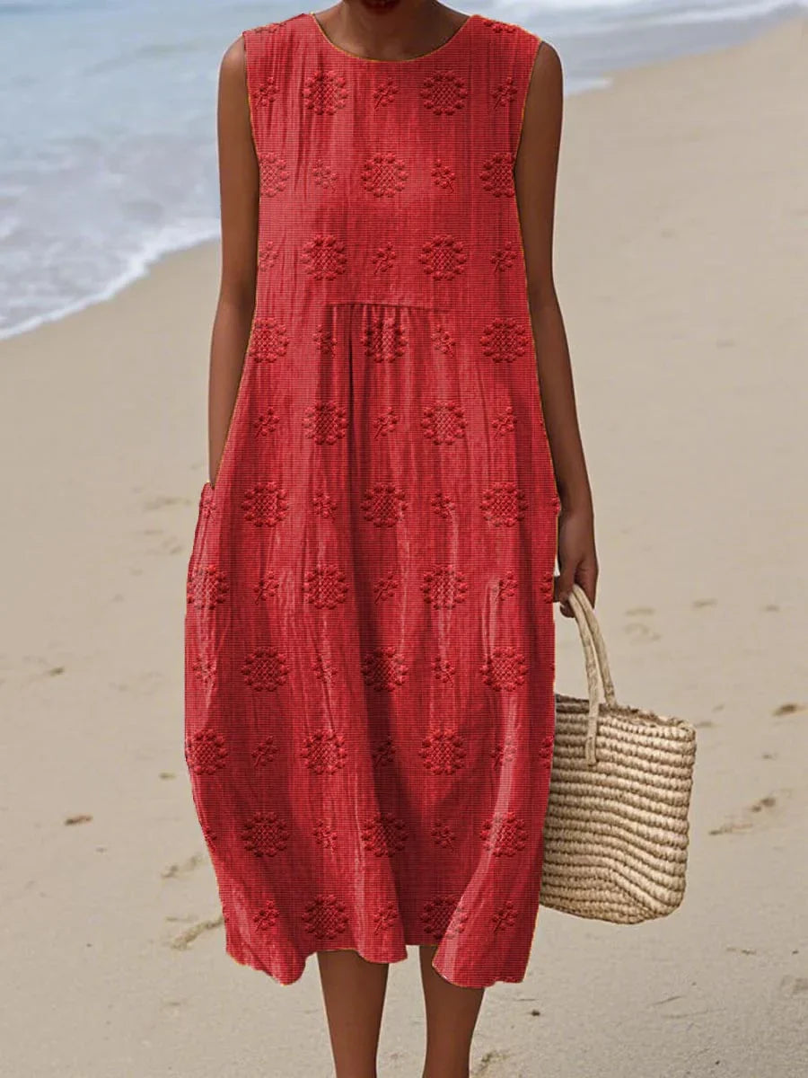 Kiona | Elegant Cotton Dress With Pockets