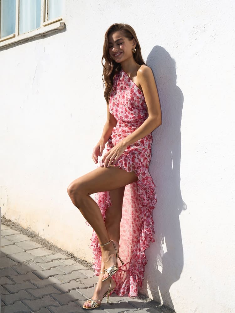 Monelle™ | Wild Rose Ruffle Dress