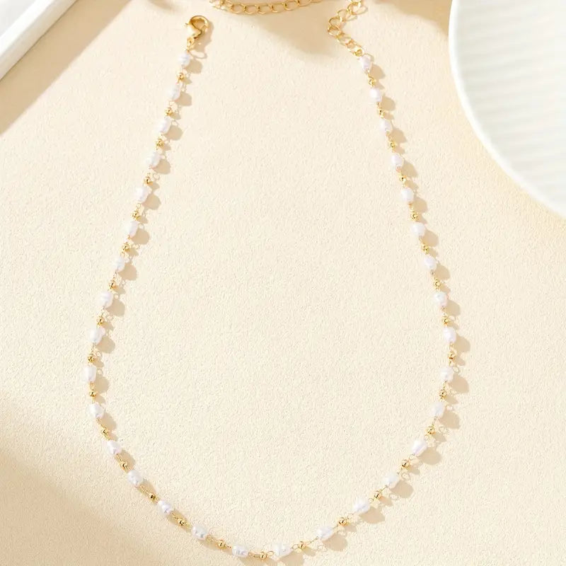 Golden Pearl Necklace | Minority Mental Health Awareness Month