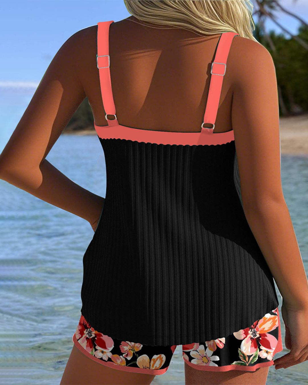 SALLY | TIMELESS TANKINI WITH FLORAL SHORTS