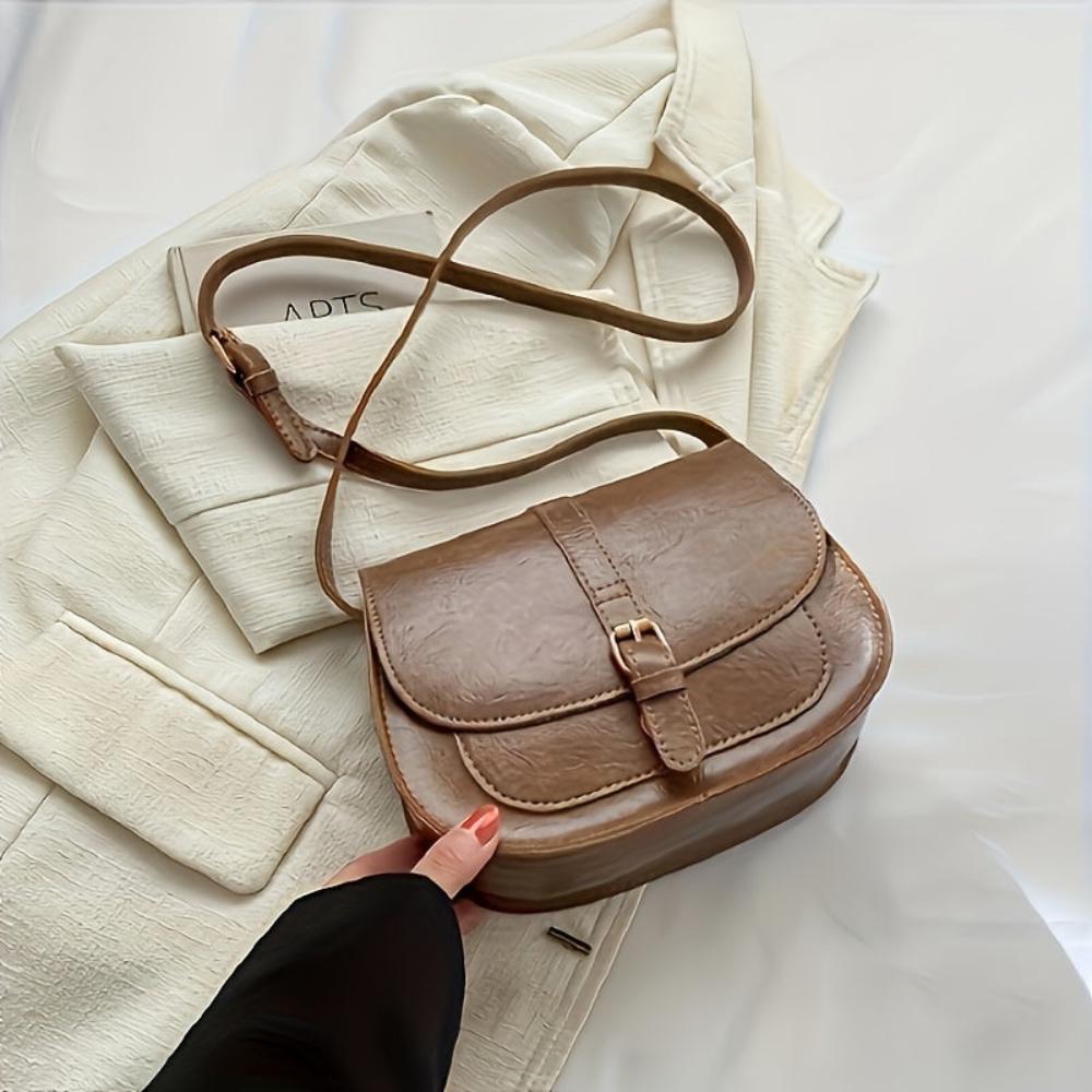 Evelyn™ | Classic Faux Leather Saddle Backpack