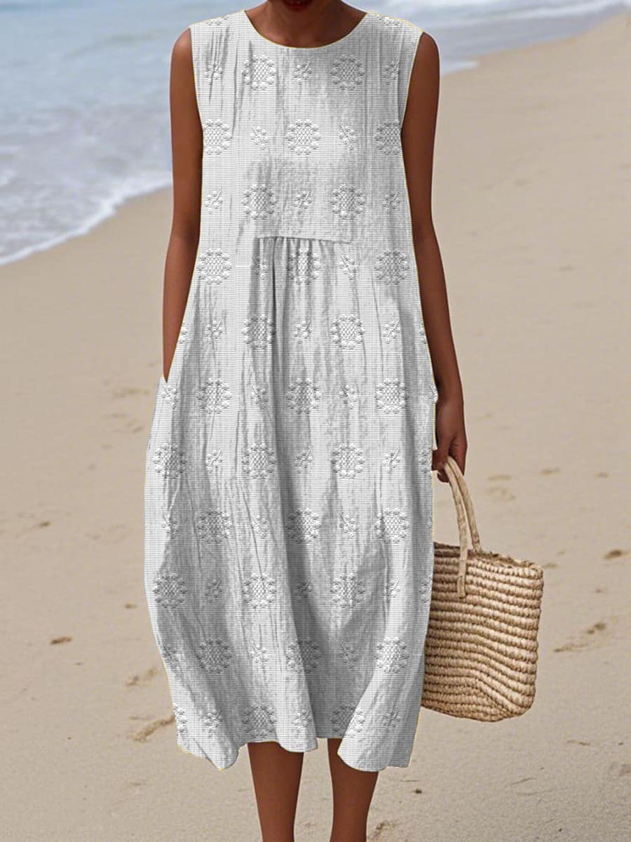 Kiona | Elegant Cotton Dress With Pockets