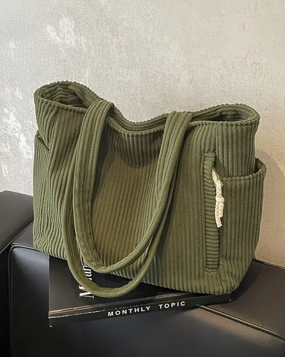 Mary | Ribbed Bag with Cord Detail