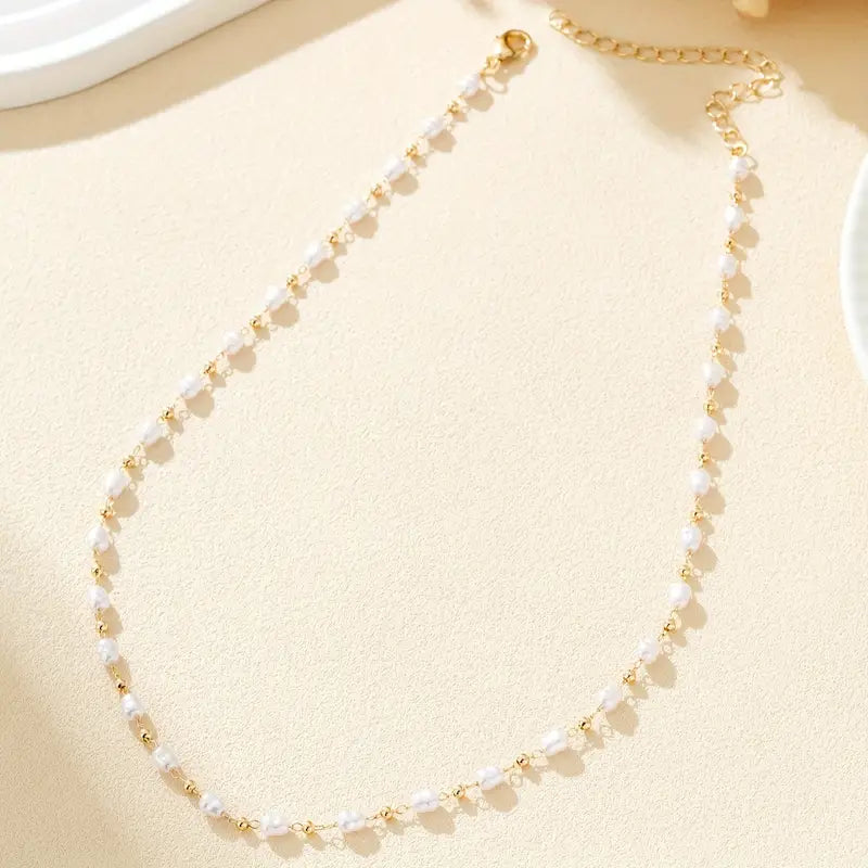 Golden Pearl Necklace | Minority Mental Health Awareness Month