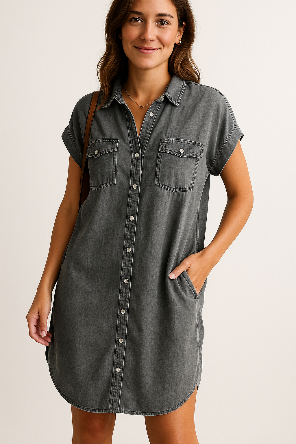 Monelle | Modern Denim Shirt Dress