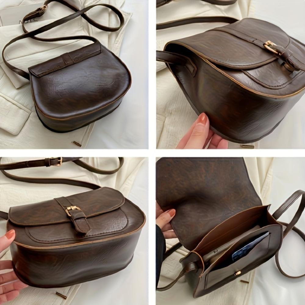 Evelyn™ | Classic Faux Leather Saddle Backpack