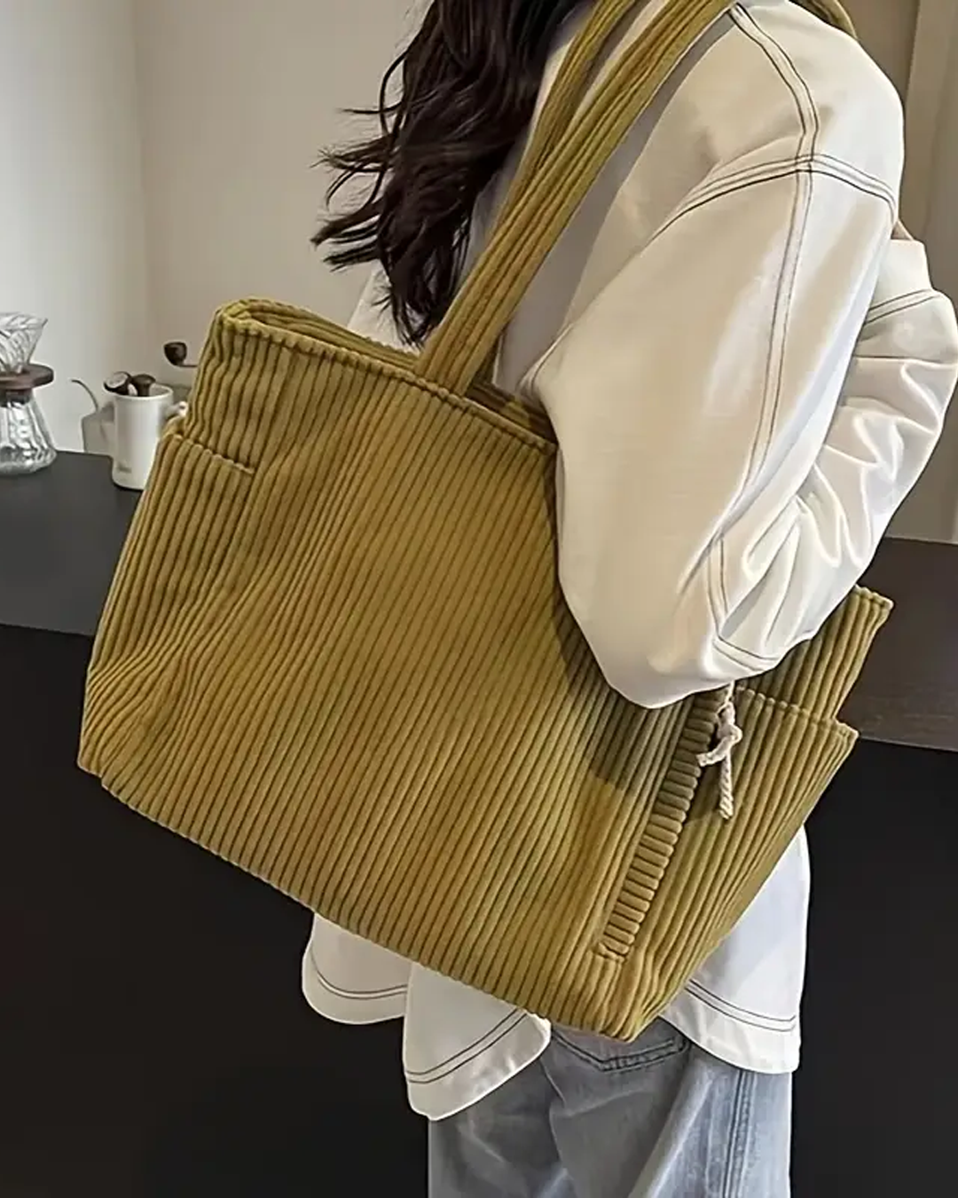 Mary | Ribbed Bag with Cord Detail