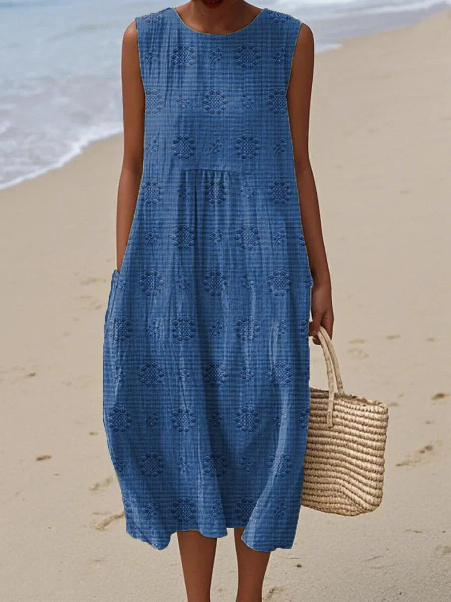Kiona | Elegant Cotton Dress With Pockets