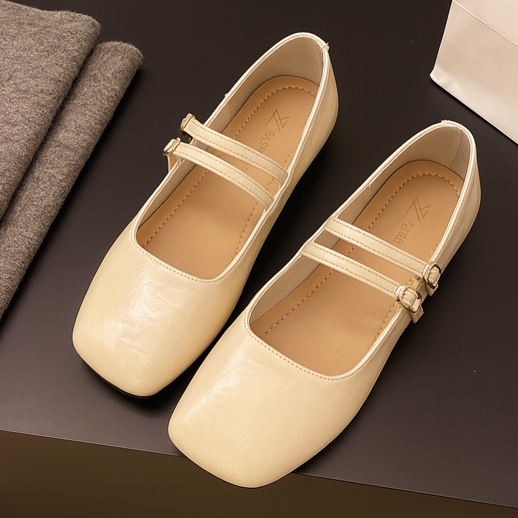 Lorraine™ | Classic Double Strap Flats