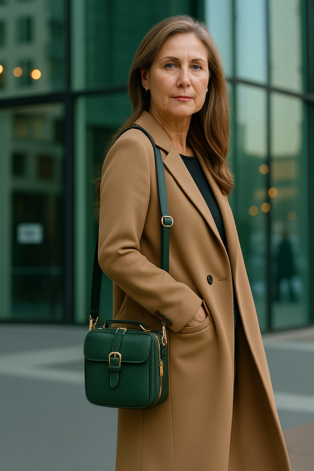 Crystal | Classic Leather Crossbody Bag