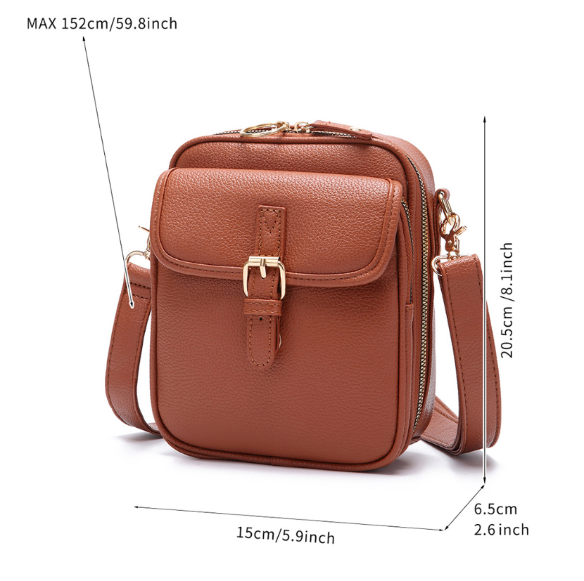 Crystal | Classic Leather Crossbody Bag
