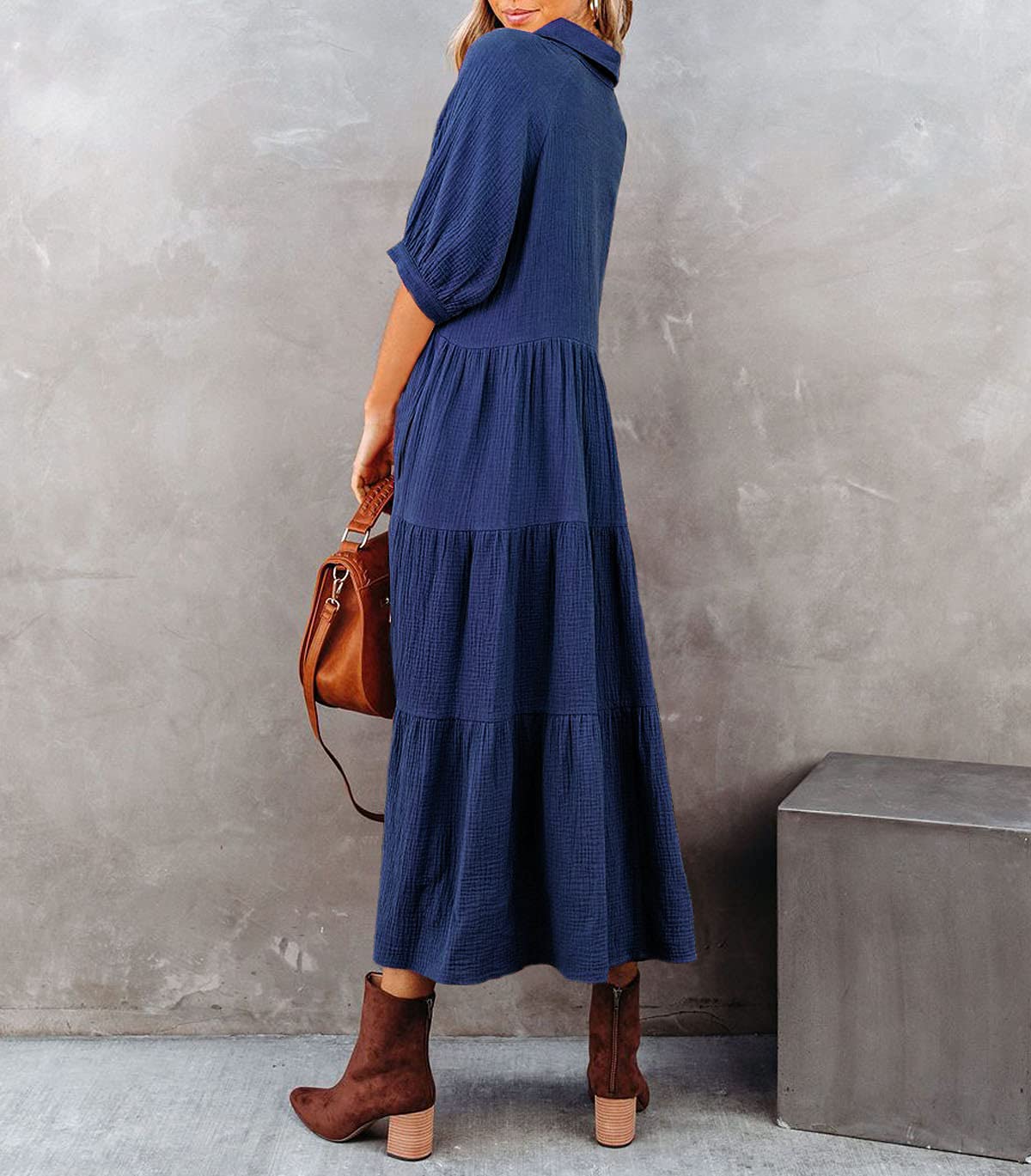 Monelle | Luxurious Shirt Dress with Ruffles
