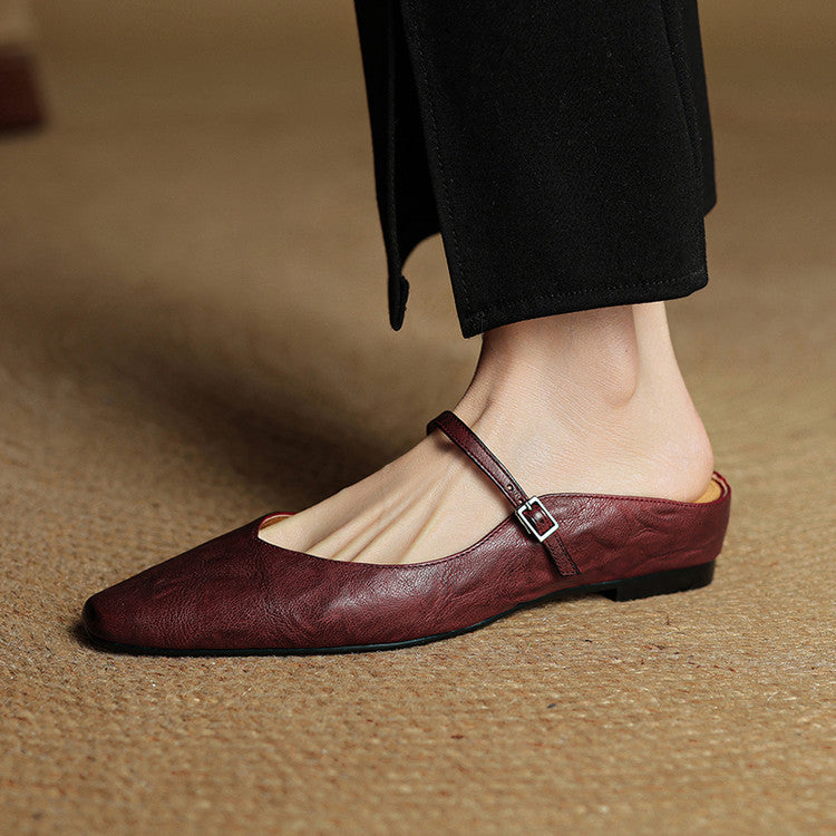 Marilyn | Genuine Leather Mary Jane Mules