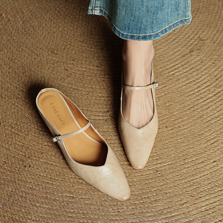 Marilyn | Genuine Leather Mary Jane Mules
