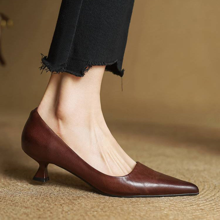 Gloria | Genuine Leather Heels